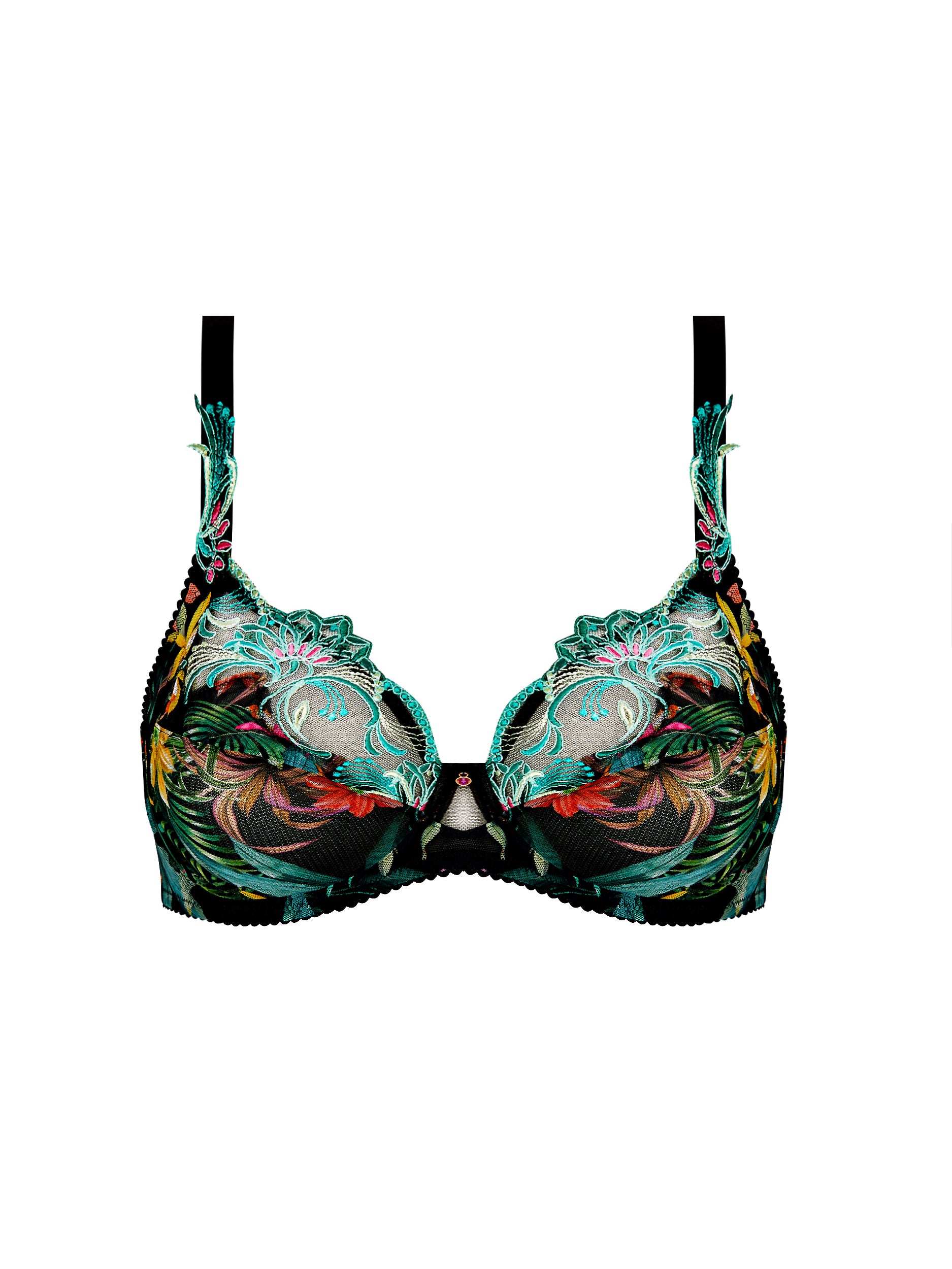 Fleurs Étoile printed triangle bra - Éclat Étoile