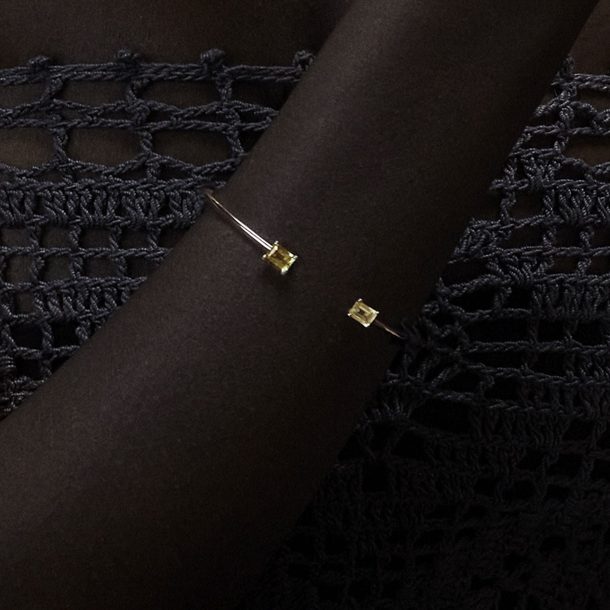 cocktail lemon quartz bangle