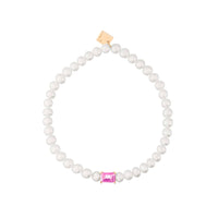 mini cocktail pearl and pink topaz bracelet