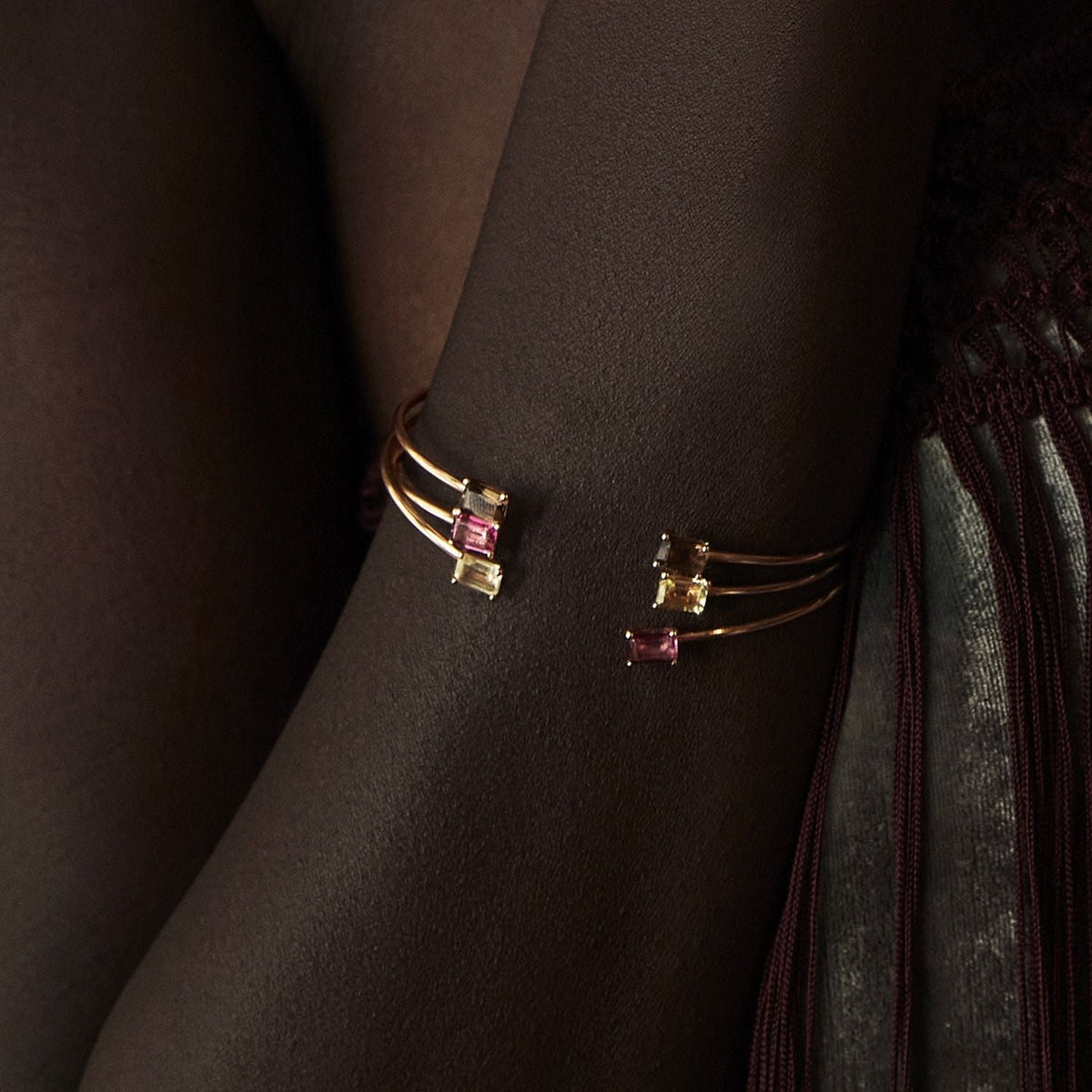 cocktail lemon quartz bangle