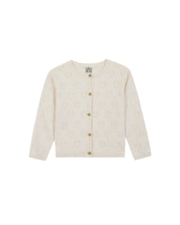 Cardigan Curs en coton - Creme Bonton