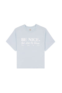 T-shirt Be Nice - Baby Bleu & Blanc