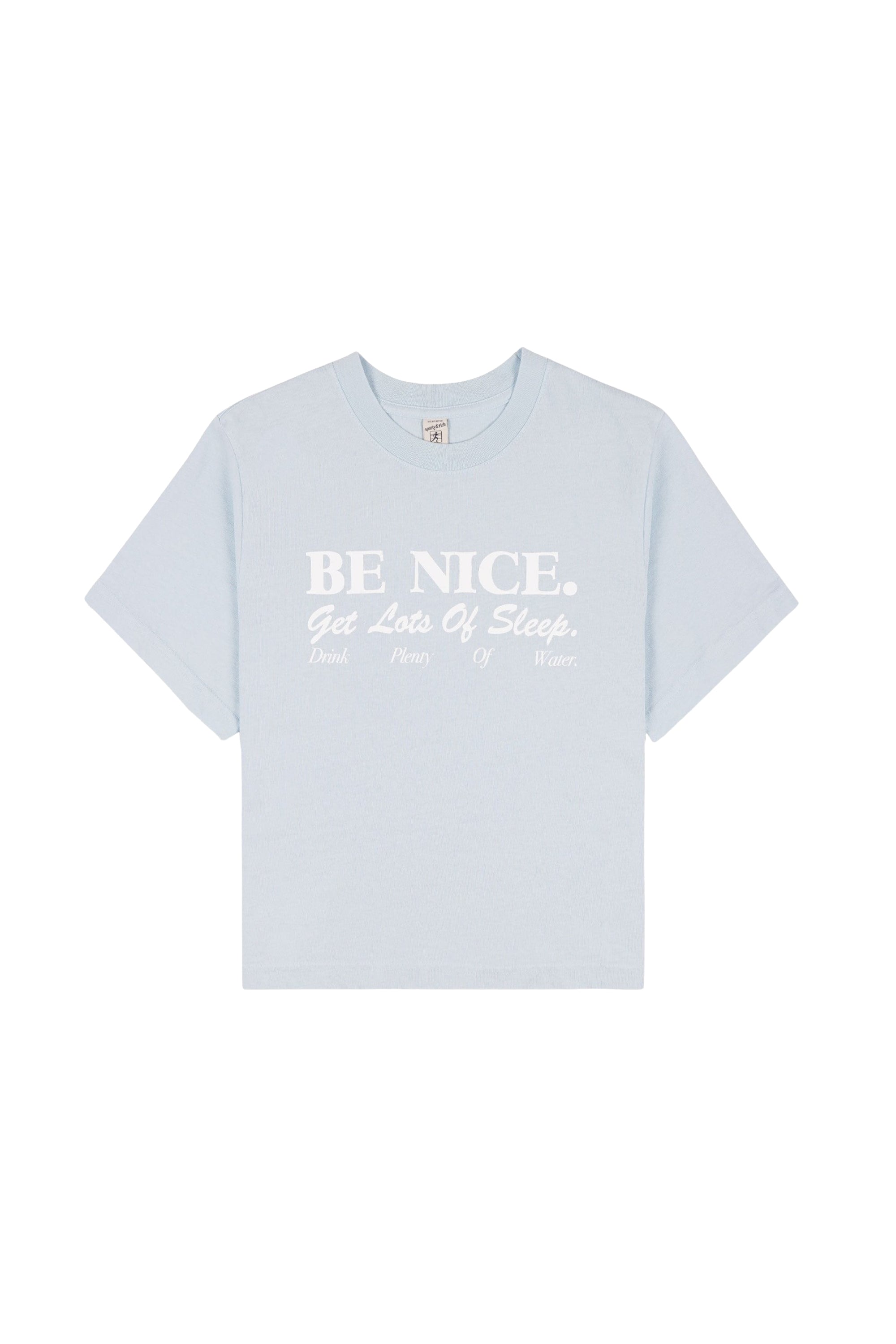 T-shirt Be Nice - Baby Bleu & Blanc