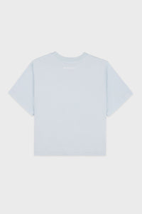 Be Nice Cropped T-Shirt - Baby Blue & White