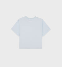 Be Nice Cropped T-Shirt - Baby Blue & White