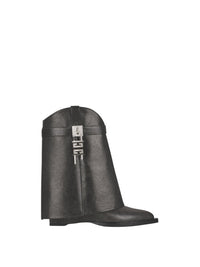 Bottines Shark Lock Cowboy 60 en cuir vieilli - Black
