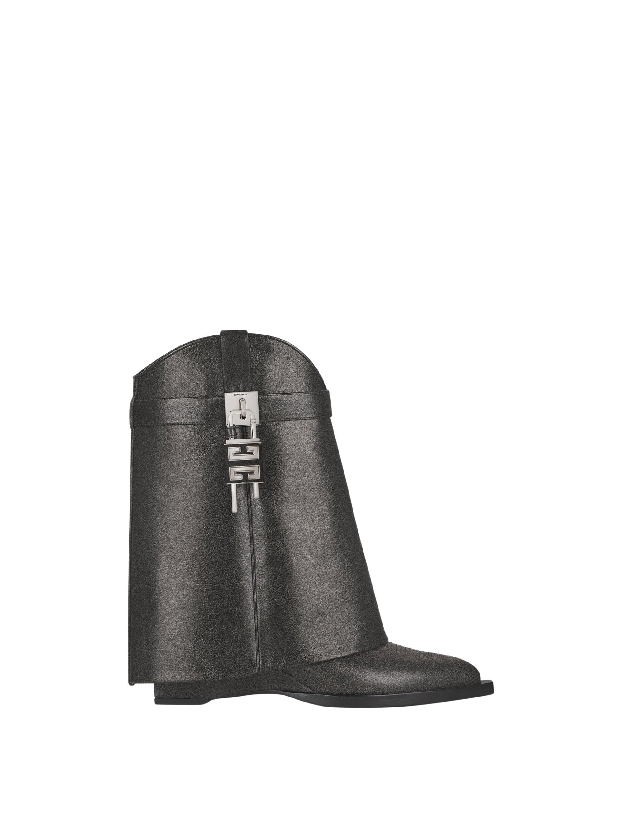 Bottines Shark Lock Cowboy 60 en cuir vieilli - Black