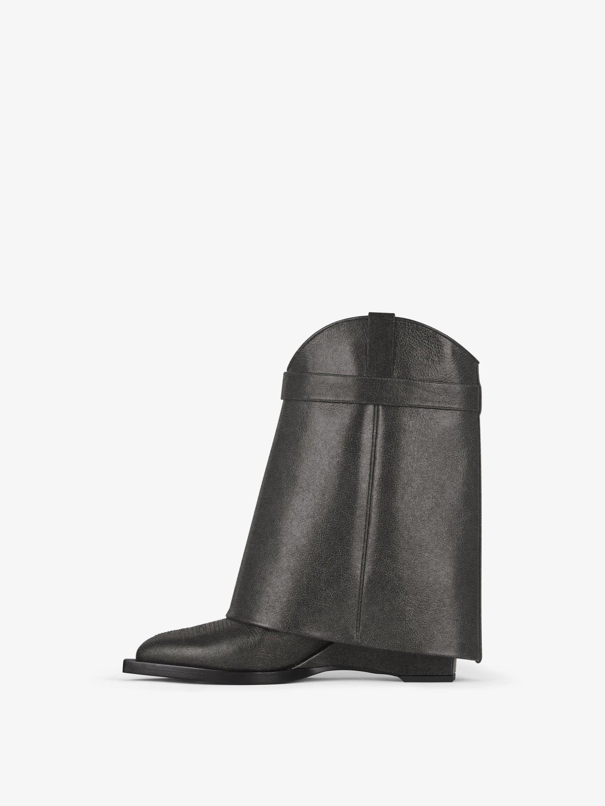 Bottines Shark Lock Cowboy 60 en cuir vieilli - Black