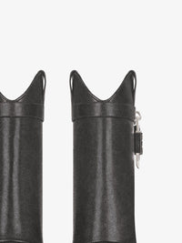 Bottines Shark Lock Cowboy 60 en cuir vieilli - Black