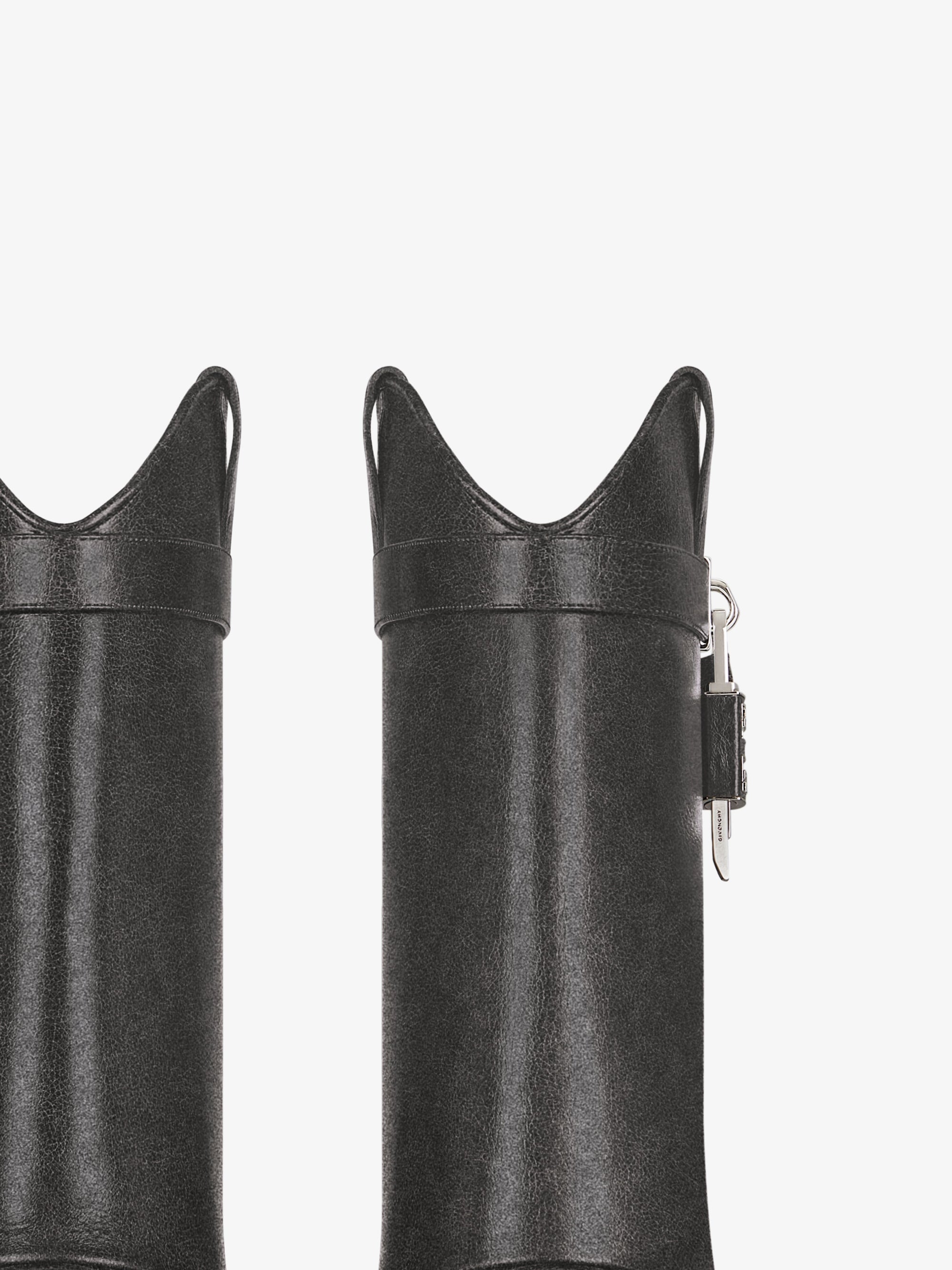 Bottines Shark Lock Cowboy 60 en cuir vieilli - Black