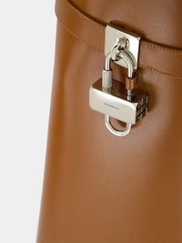 Cuissardes Shark Lock 90 en cuir - Tan
