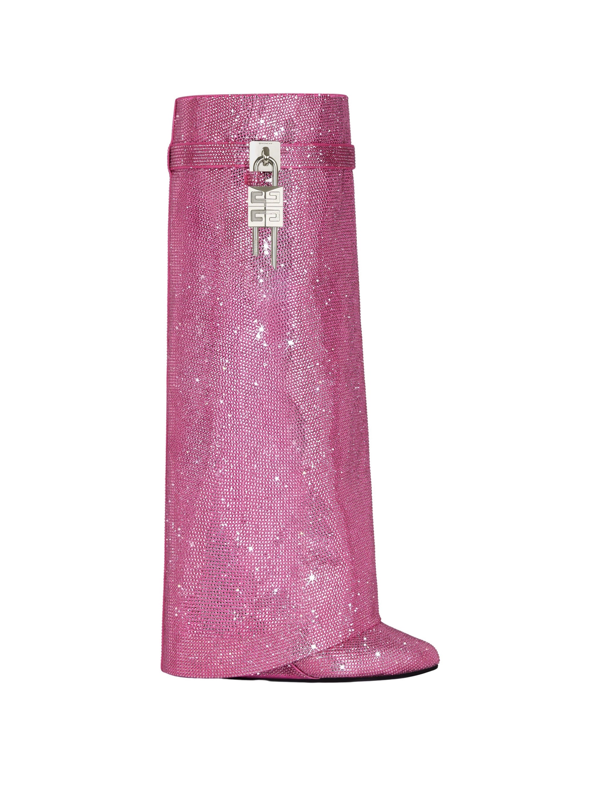 Bottes Shark Lock 90 avec strass - Neon Pink