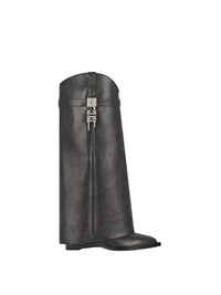 Bottes Shark Lock Cowboy 60 en cuir vieilli - Black
