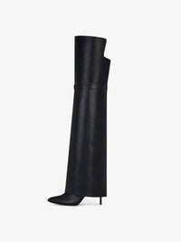 SHARK LOCK STILETTO HIGH BOOTS