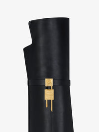 SHARK LOCK STILETTO HIGH BOOTS