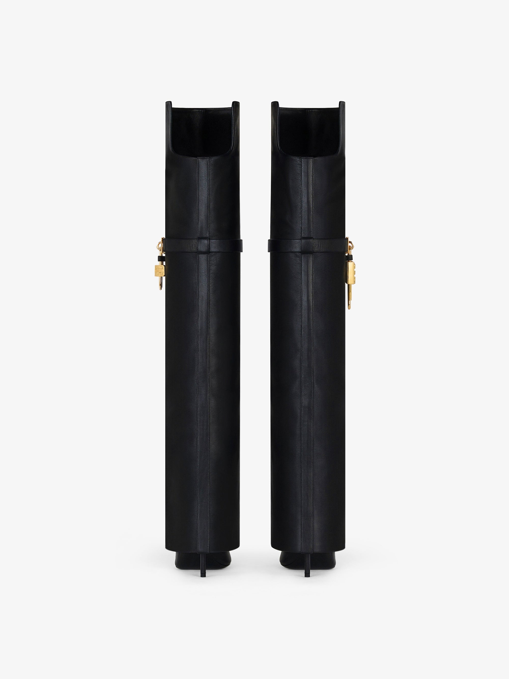 SHARK LOCK STILETTO HIGH BOOTS