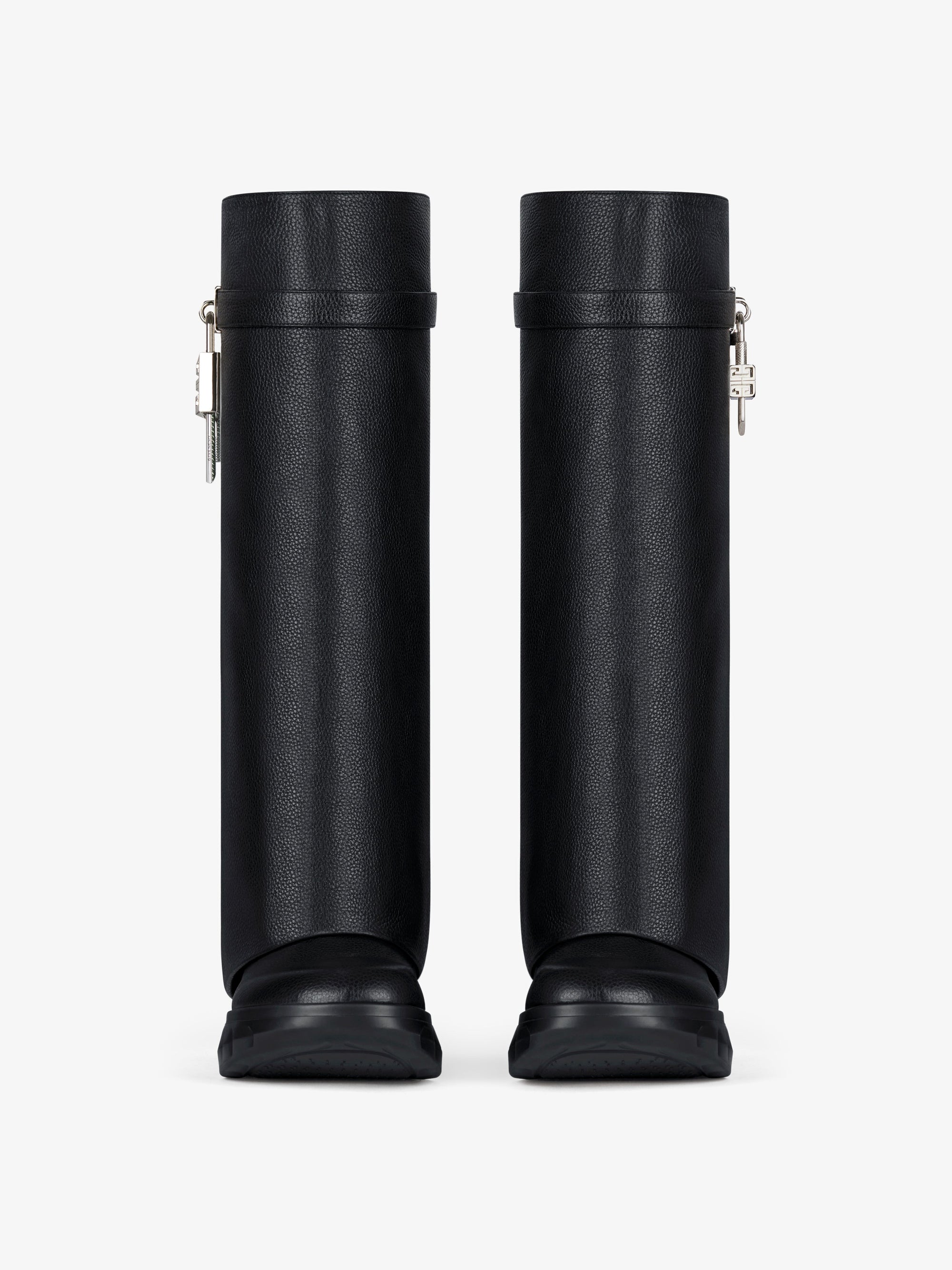 Bottes Shark Lock Biker 85 en cuir grainé - Black