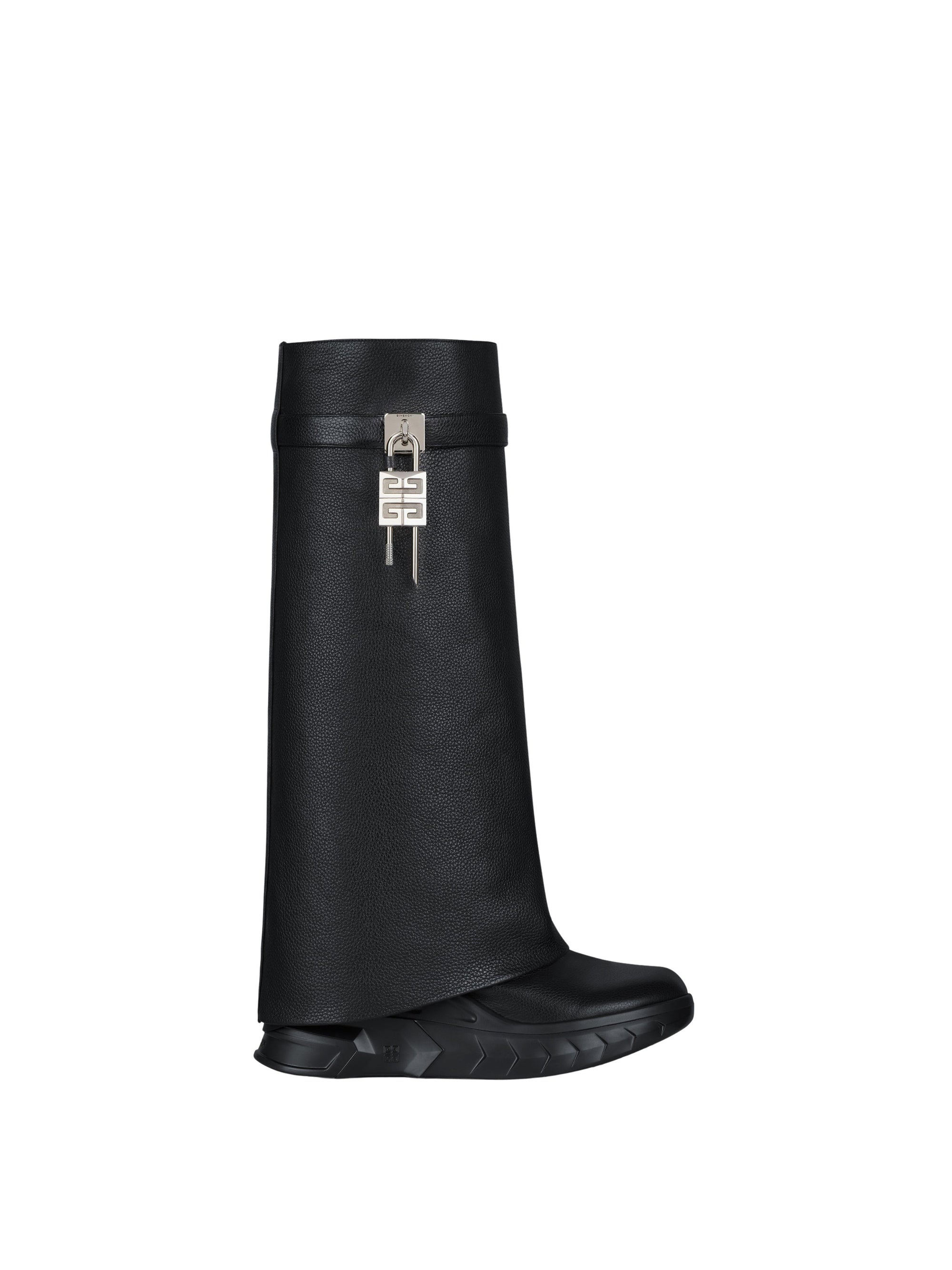 Bottes Shark Lock Biker 85 en cuir grainé - Black