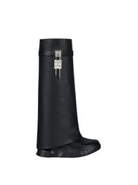 SHARK LOCK HIGH BOOTS BIKER LOW WEDGE