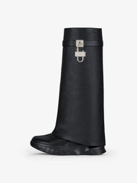 SHARK LOCK HIGH BOOTS BIKER LOW WEDGE