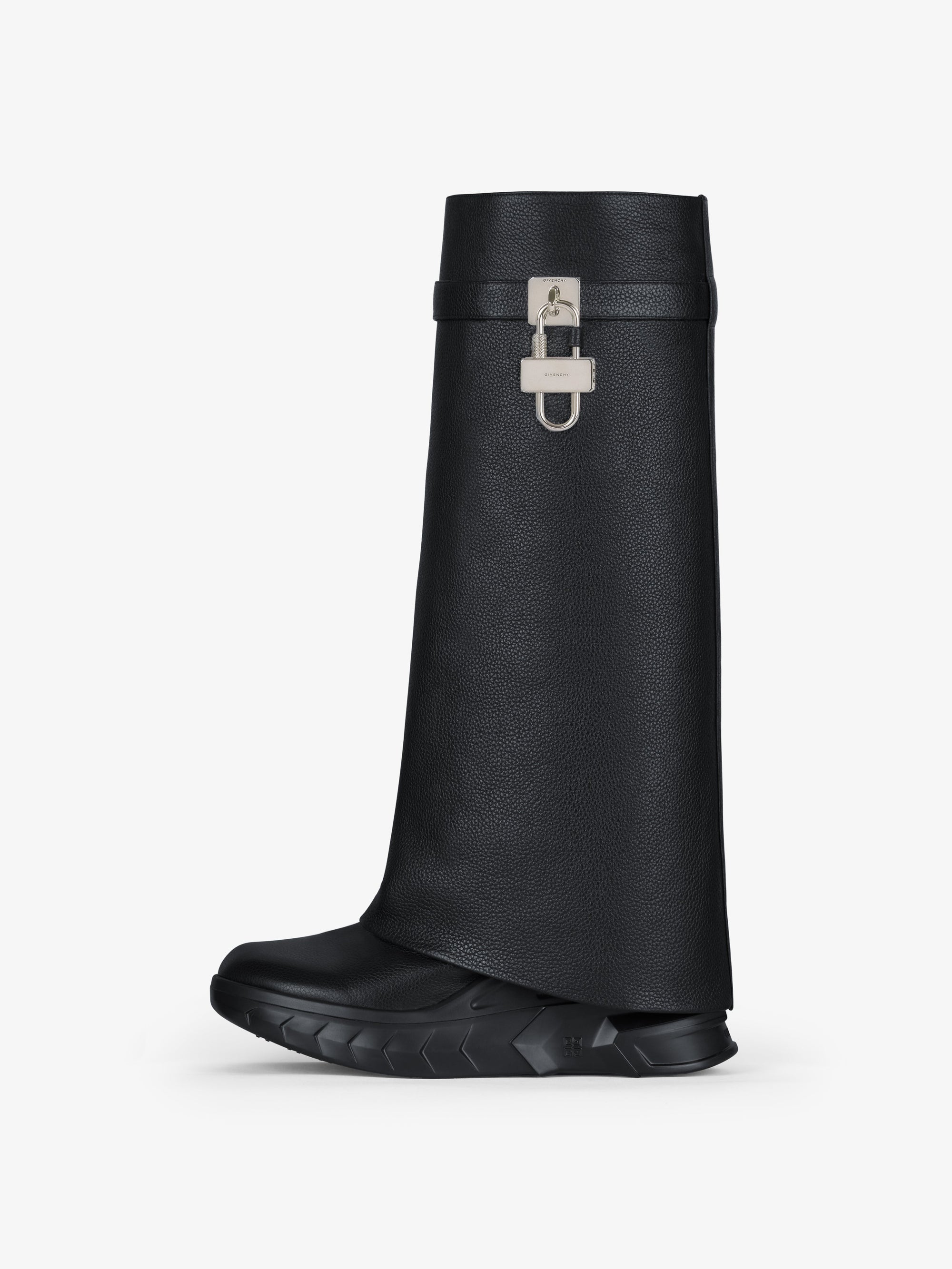 Bottes Shark Lock Biker 85 en cuir grainé - Black