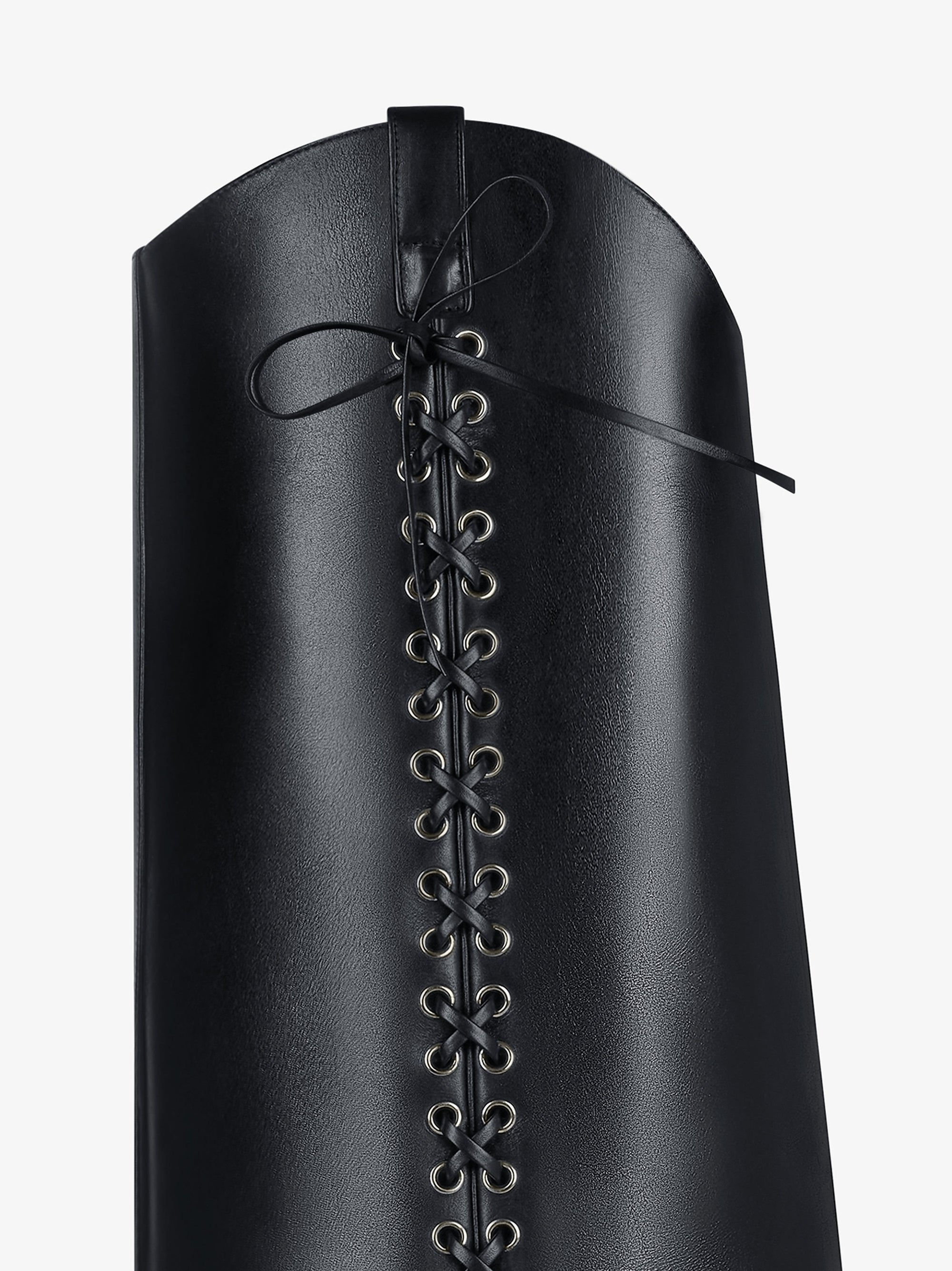 CALF LEATHER/SILVERY METAL TOE
