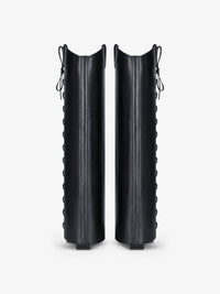 CALF LEATHER/SILVERY METAL TOE