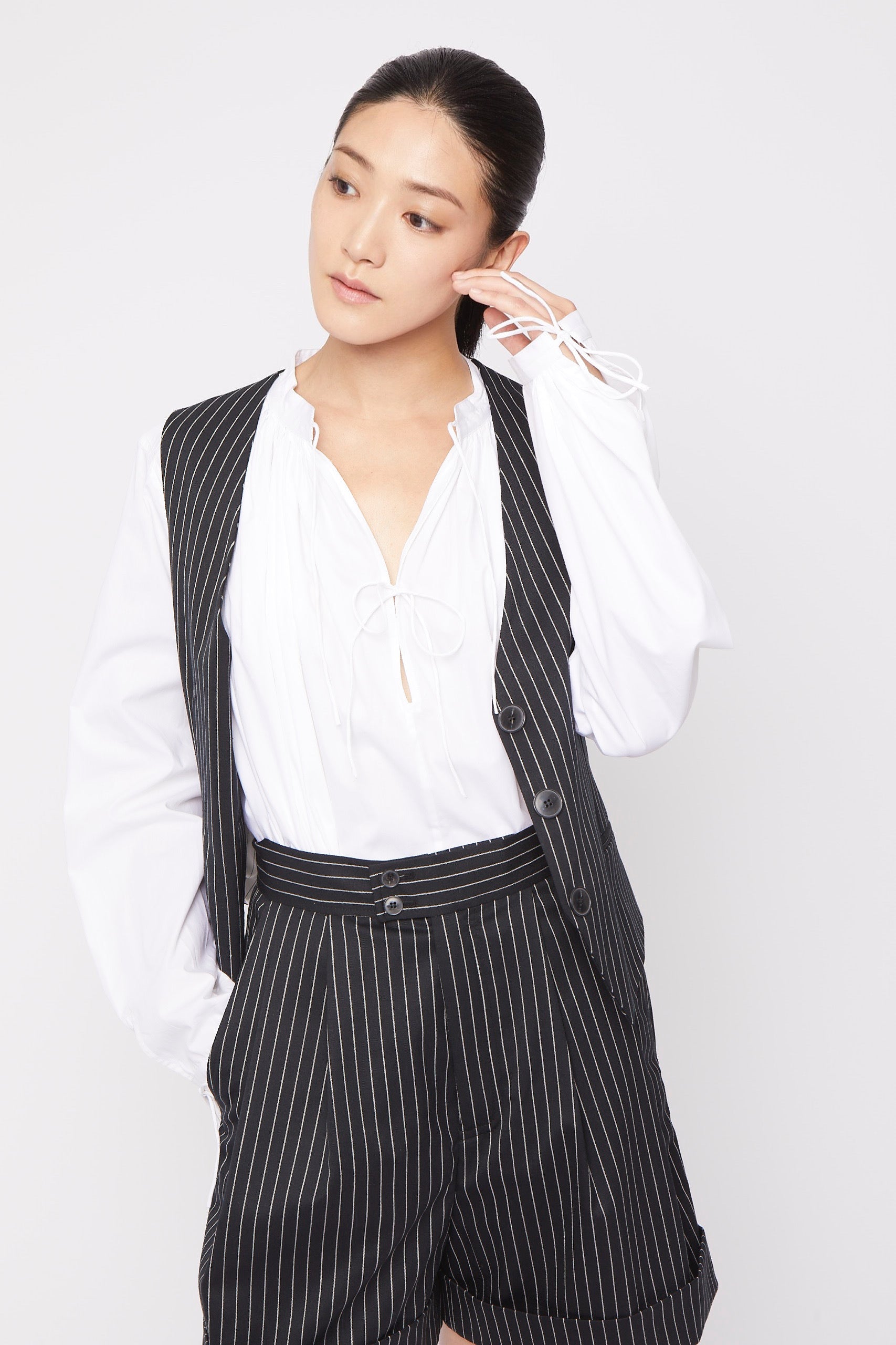 ZNOSTOCK_BLACK & WHITE VESTE BEBBEL - Black & White