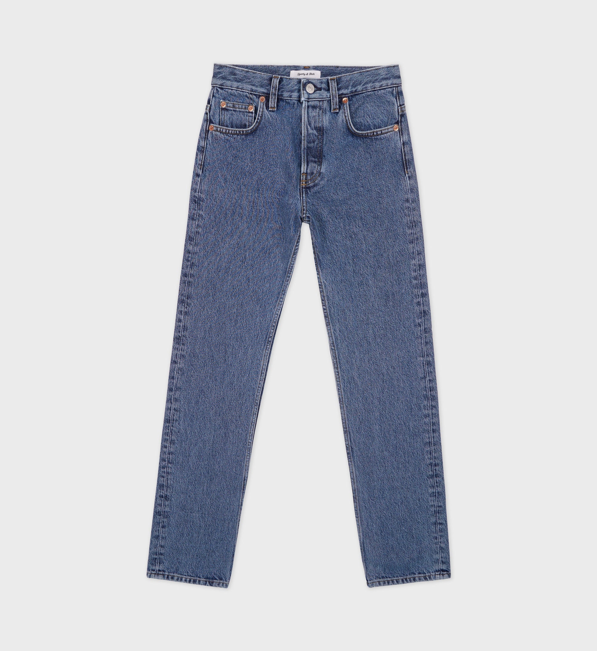 Vintage Fit Straight Leg Denim - Medium Blue - old