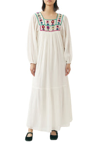 Robe longue crochetée Belinda - Cream