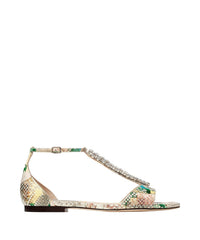Sandales plates Bella en cuir - Sunrise Mi& Crystal