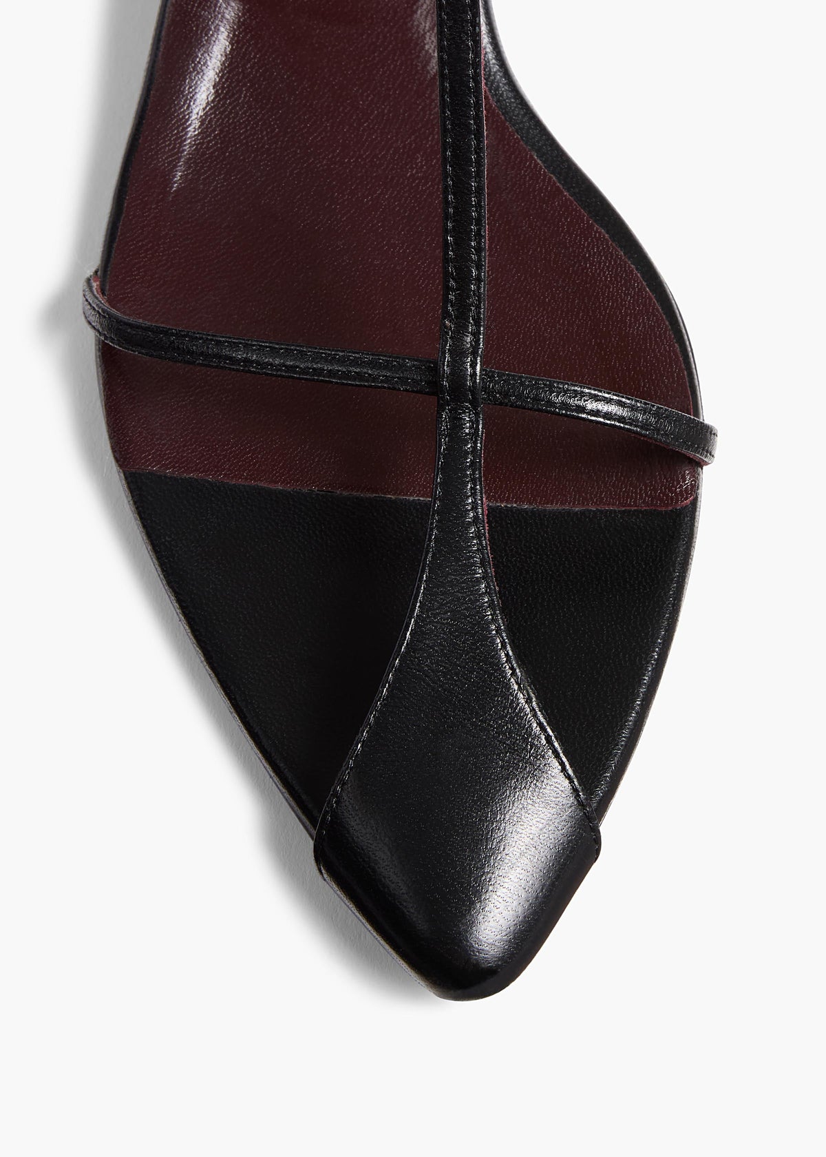 Black Bella Sandal In Black Leather - Black