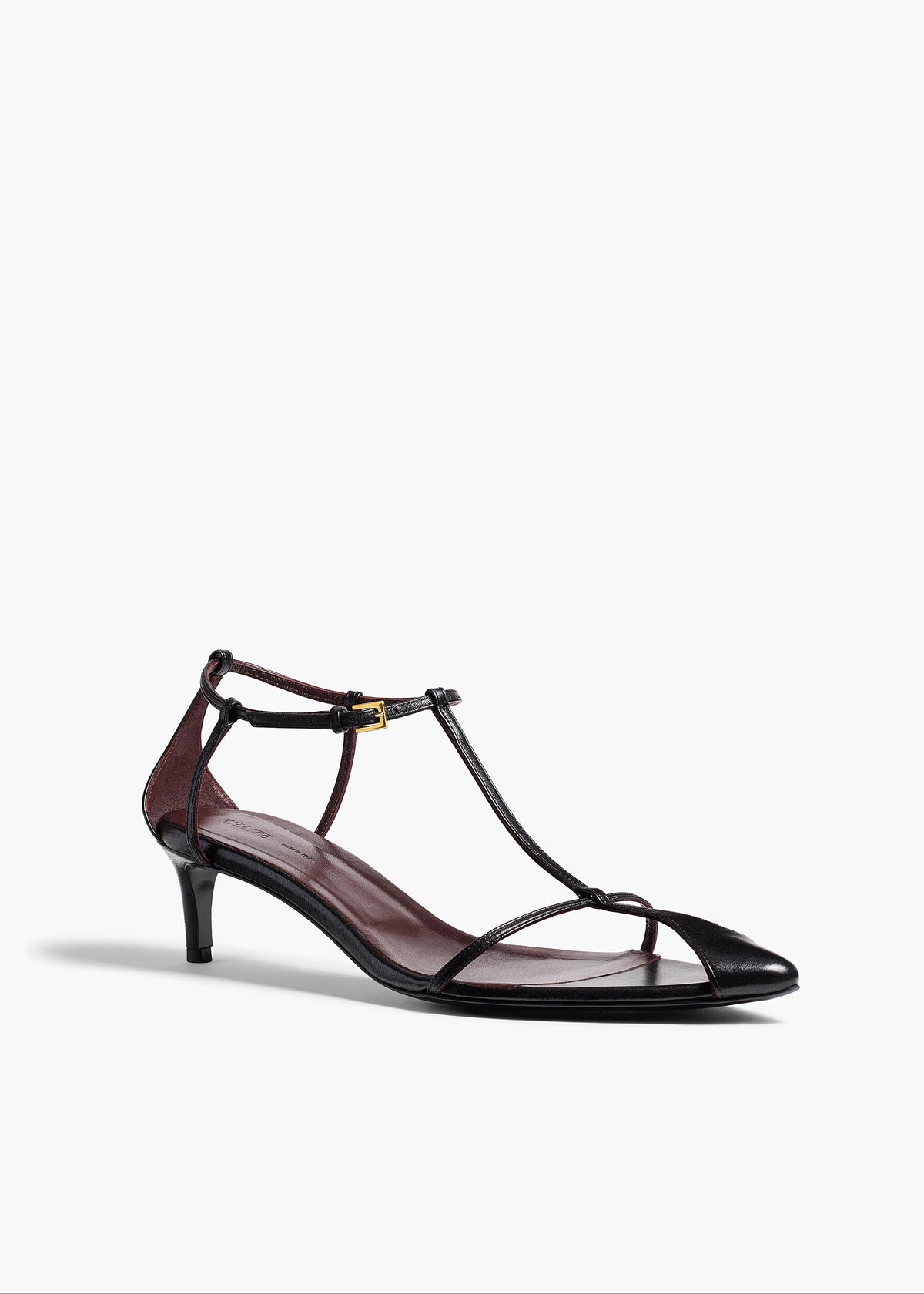 Black Bella Sandal In Black Leather - Black