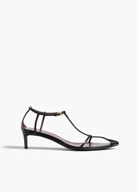 Black Bella Sandal In Black Leather - Black