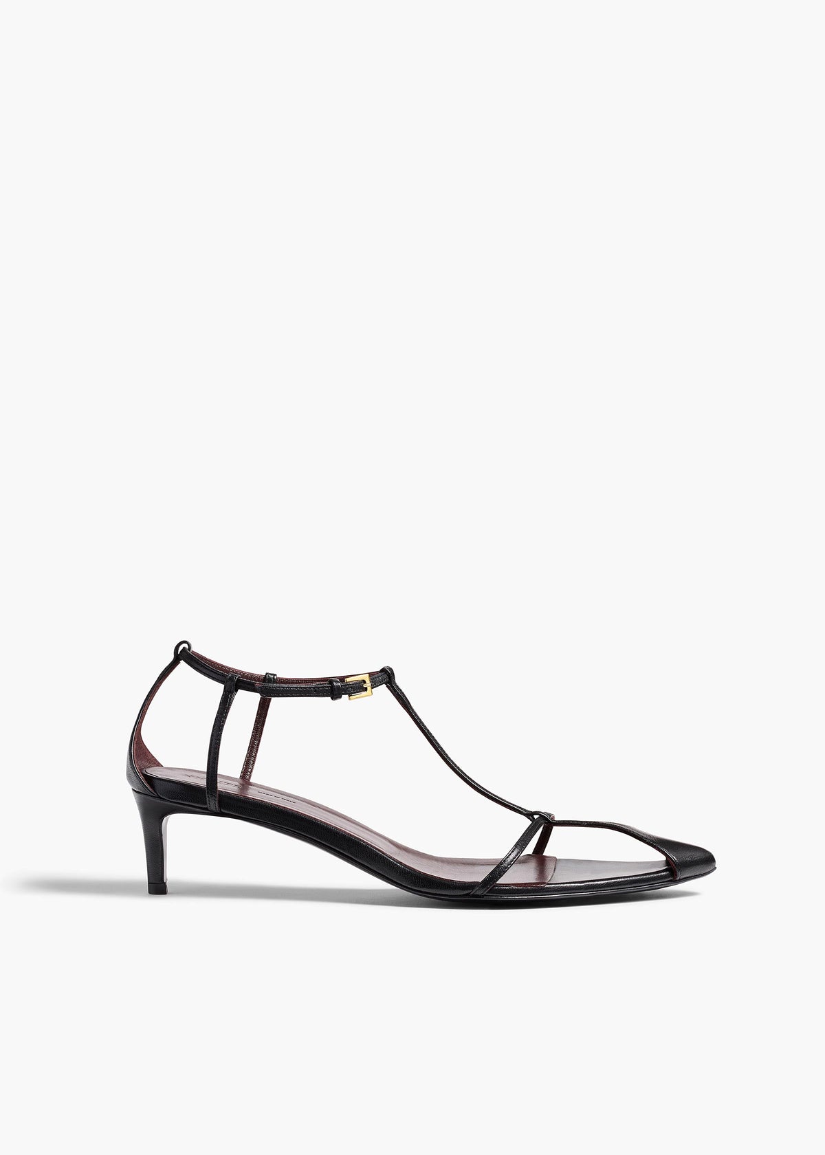 Black Bella Sandal In Black Leather - Black