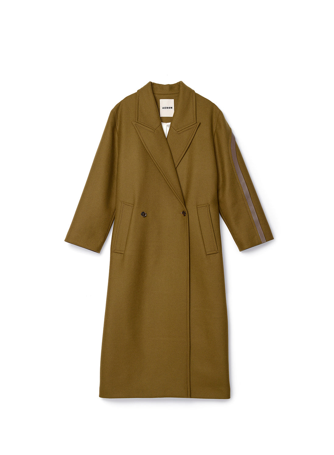Manteau Bella long oversize en laine - Khaki