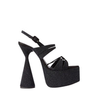 Belle 150 leather sandals - Black suede