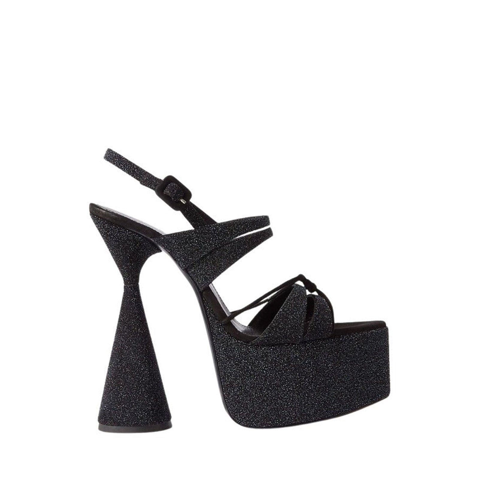 Belle 150 leather sandals - Black suede