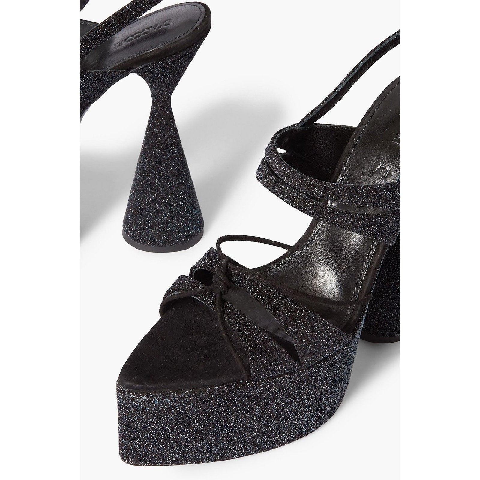 Belle 150 leather sandals - Black suede