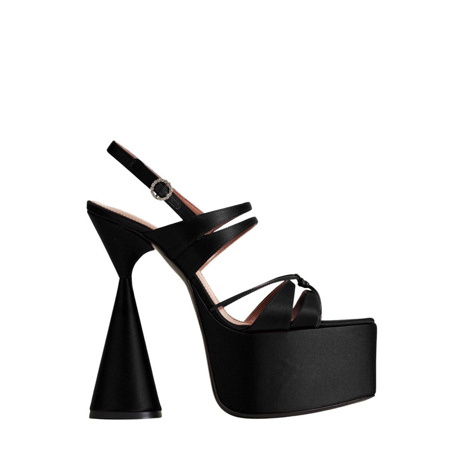 Belle 150 sandals - Black satin