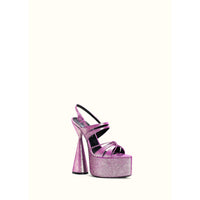 Belle 150 sandals in leather - Lavender blonde