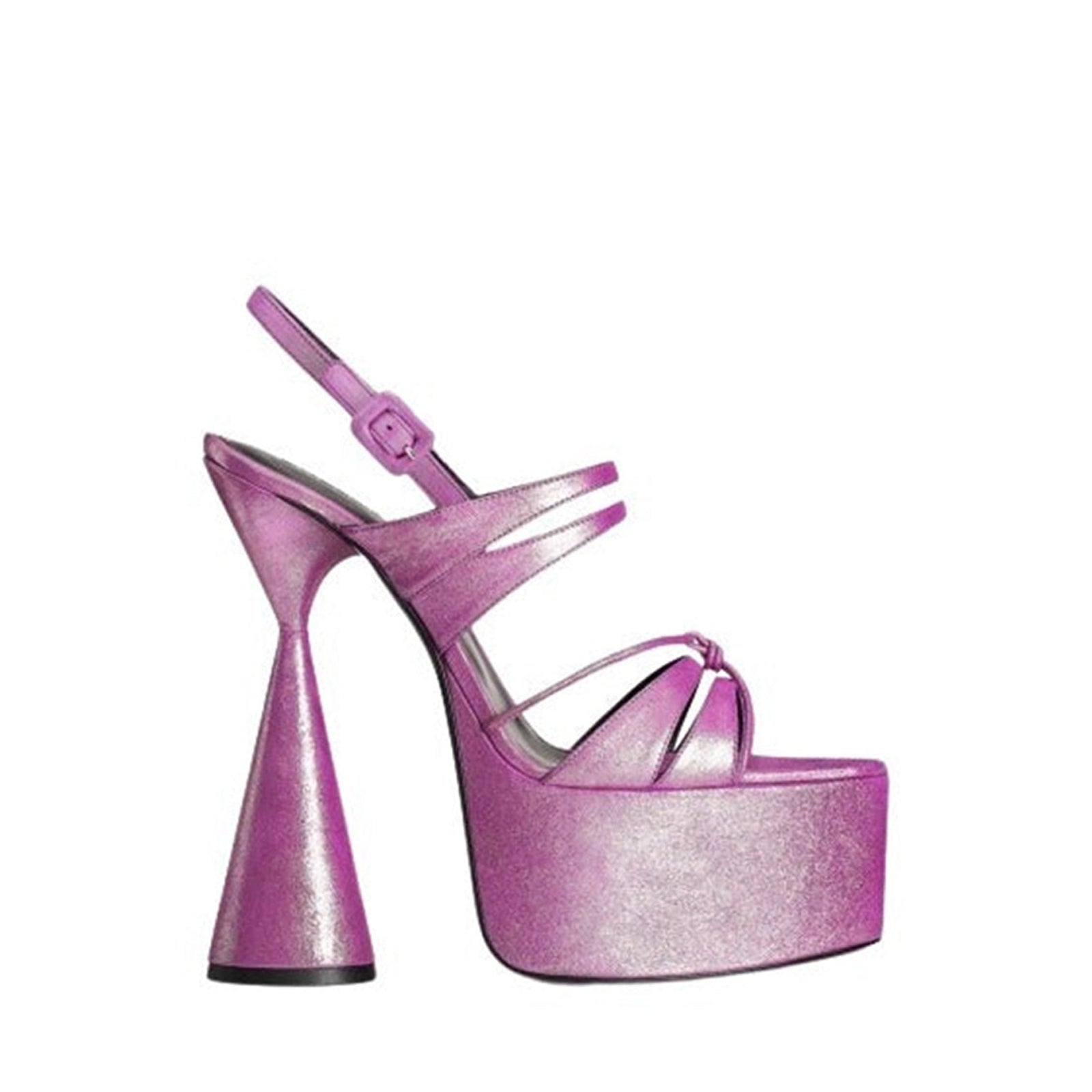 Belle 150 sandals in leather - Lavender blonde