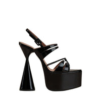 Belle 150 leather sandals - Licorice