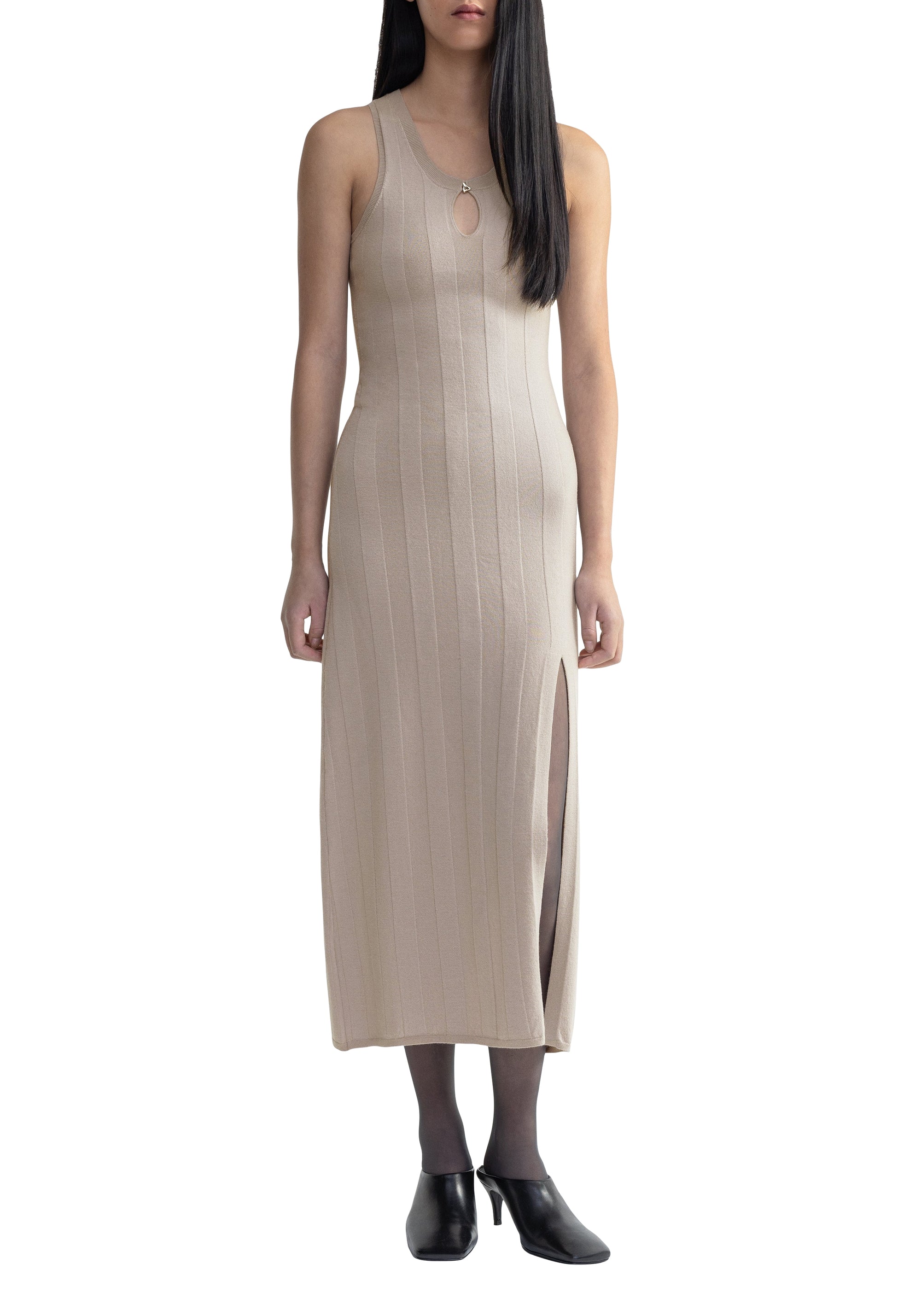 Robe longue Belle en laine - Mist