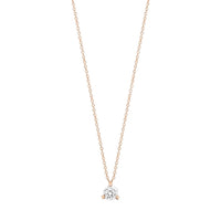 Collier Maria en or rose 18 carats et diamant  - Blanc