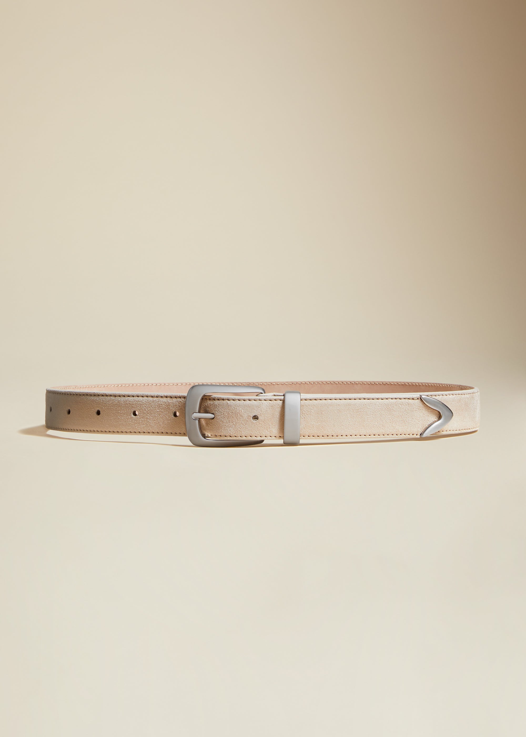 Benny belt in leather - Cream