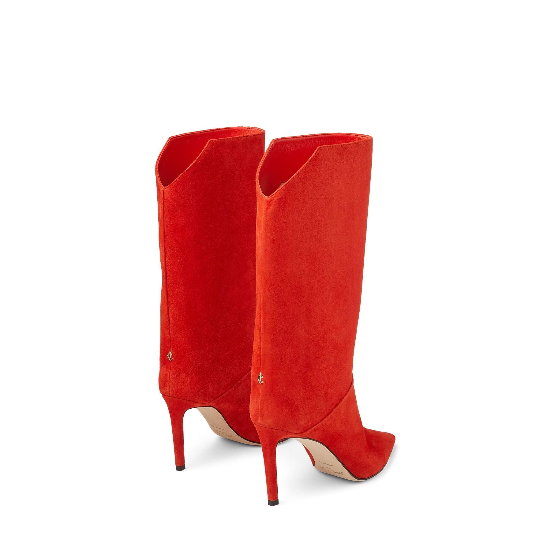 Bottes Beren hautes 85 en daim doux - Mandarin Red