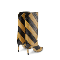 Beren 85 leather boots - Black & Cognac