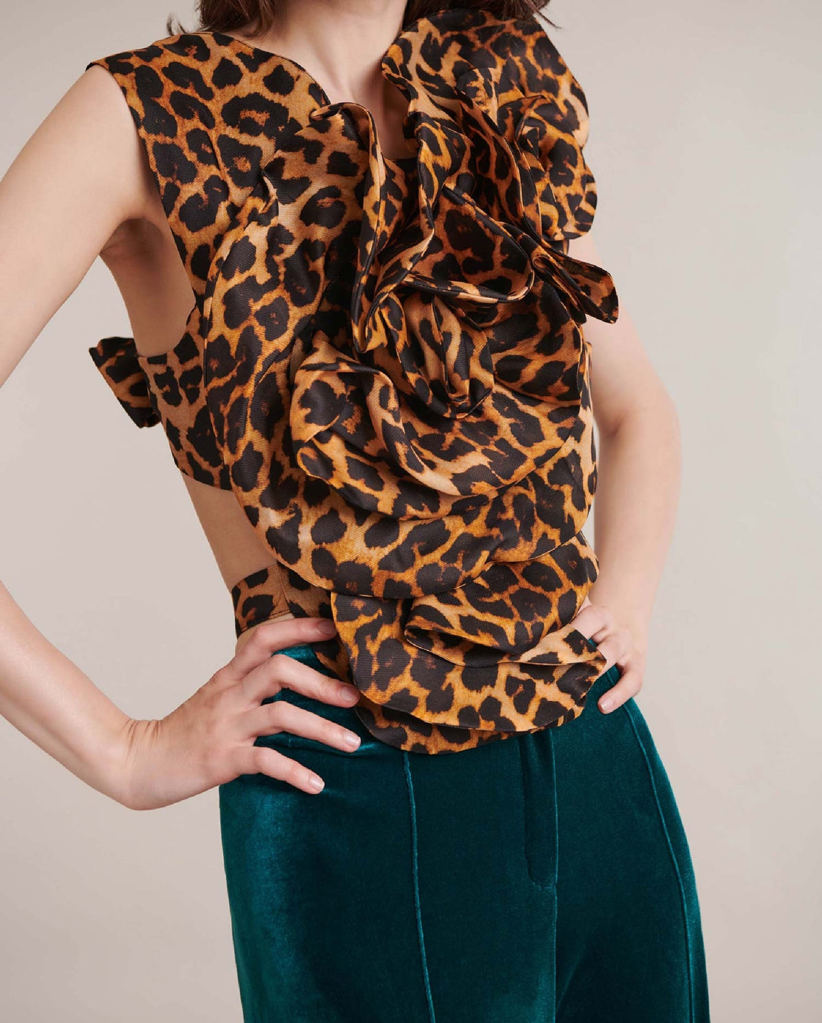Top Berengaria en soie - Black