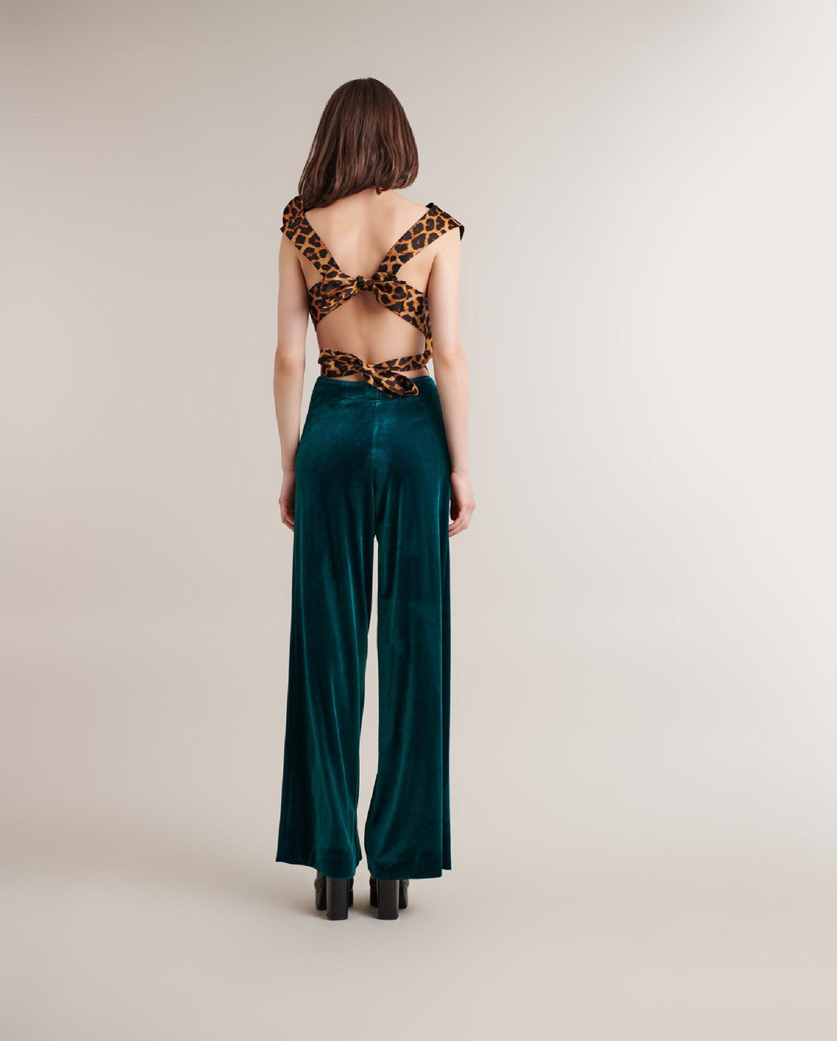 Top Berengaria en soie - Black